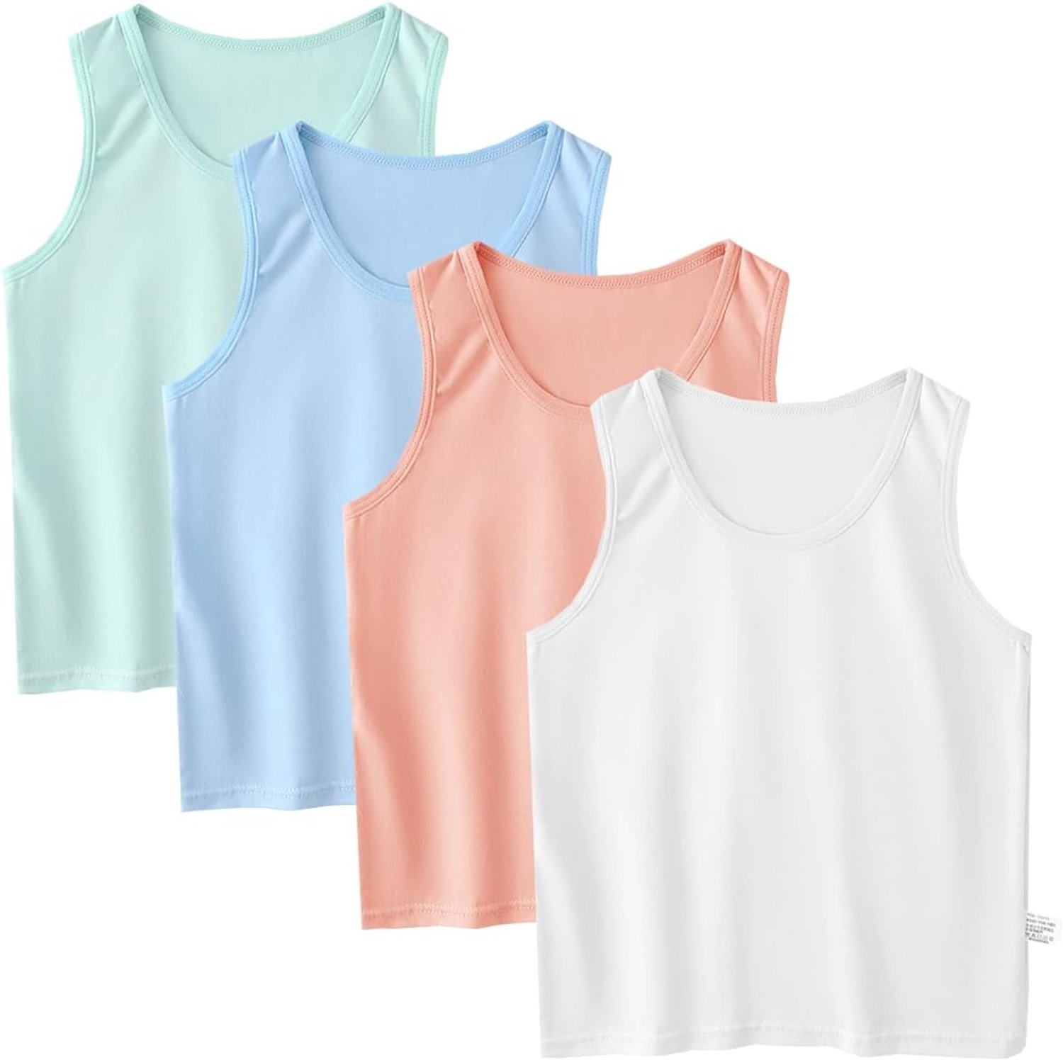 2-10 jaar jongens vest 4-pack kindertop katoenen hemd mouwloos zacht ademend baby kinderen intieme hemden