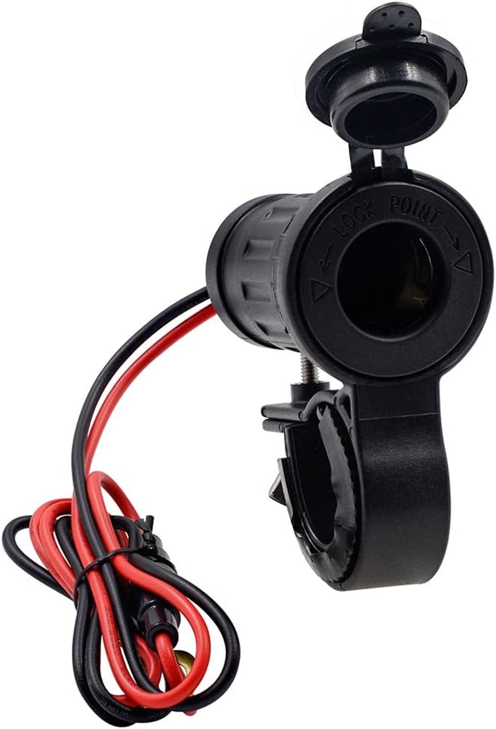 Motorfiets Sigarettenaansteker,12-24V 240W Power Plug Socket met Stuur,UniV/e*rsal Waterdichte High Power Sigarettenaansteker