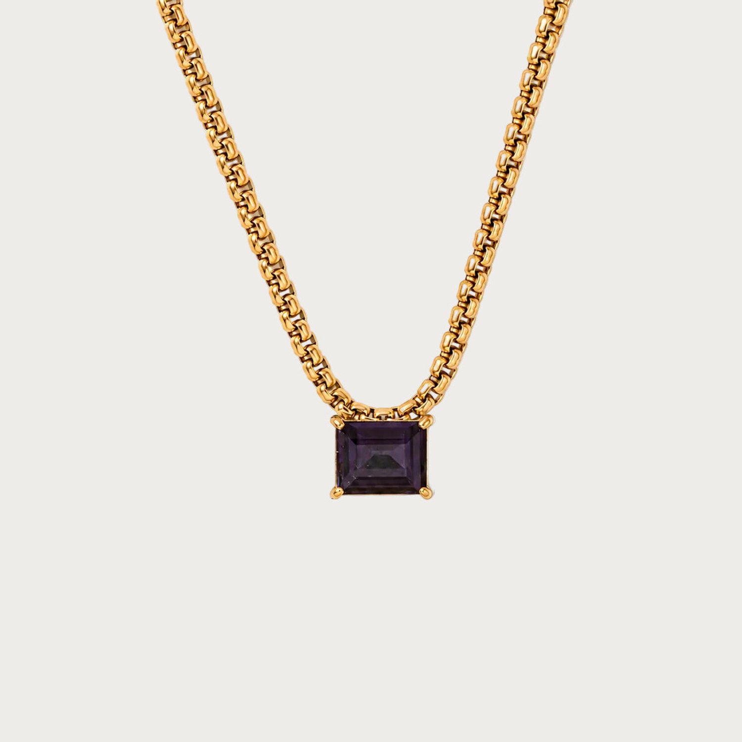 Elara - Geboortesteen Ketting – Stainless Steel - Jewellery by Mae