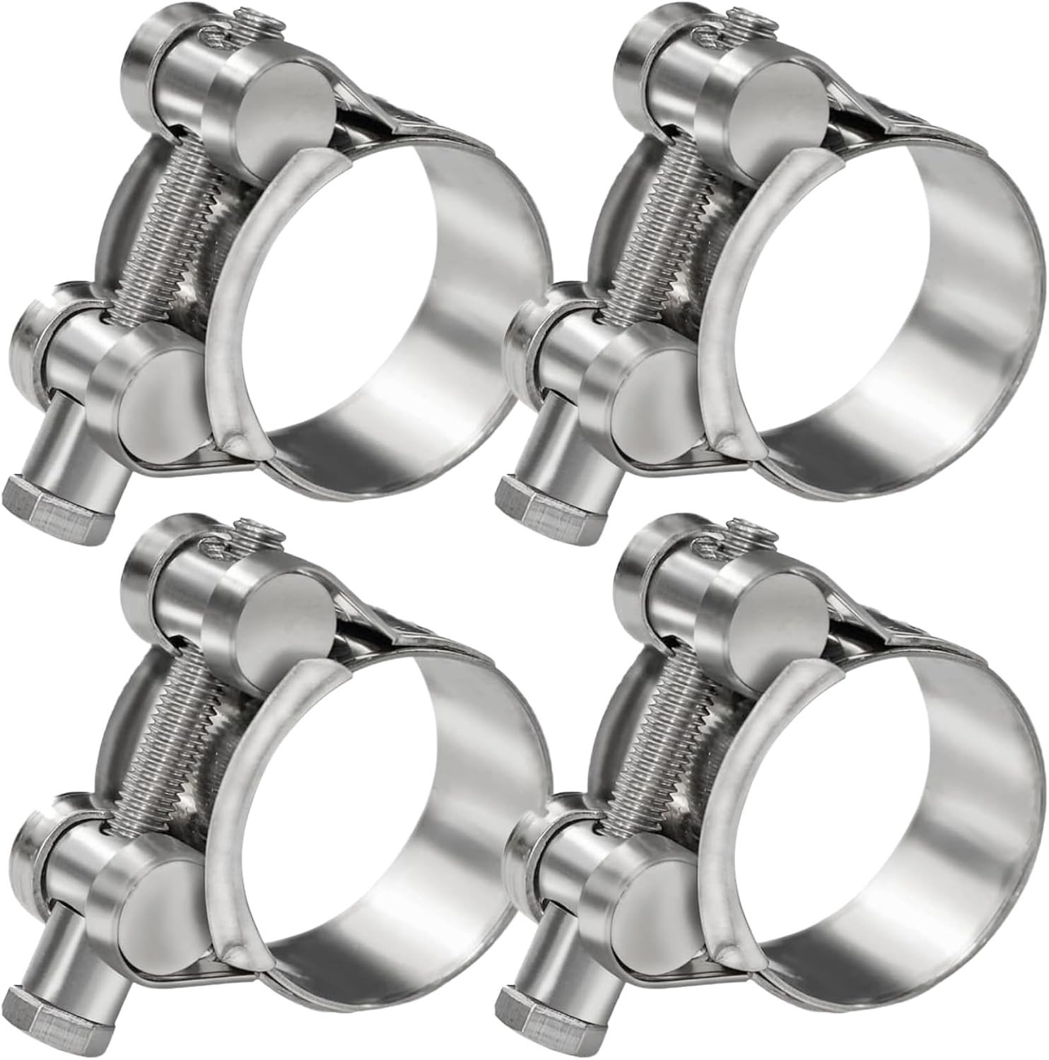 Hoge kwaliteit RVS Slangklemmen set van 4 - Voor uitlaat, slangen en bevestigingen, klembereik 48-51mm