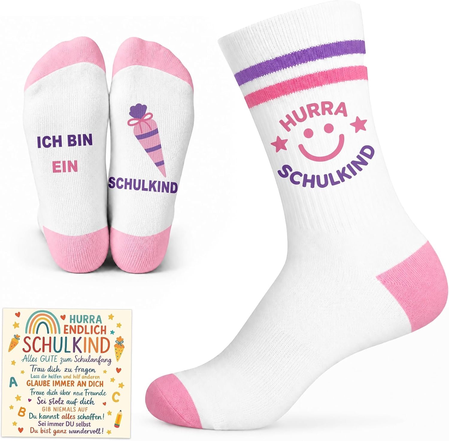 Sokken katoen 27-32, schoolkind 2026 meisjes jongens cadeau