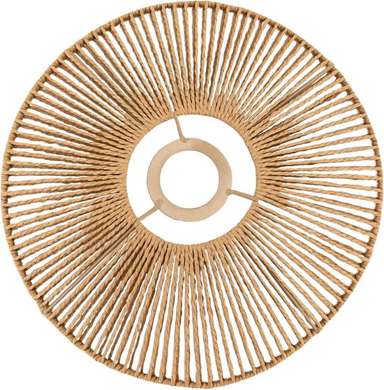 2 stuks gevlochten lampenkap, 30 cm, rond, geel, hanglamp paraplu van papiergaren, handgeweven, E27 lampenkap, retro vintage, voor woonkamer, eetkamer, slaapkamer — afbeelding 5