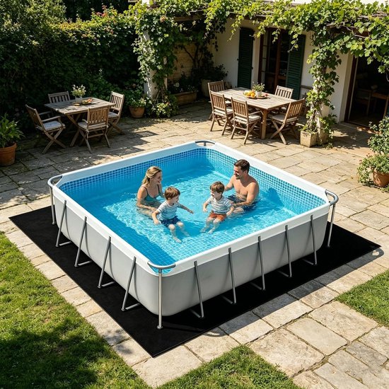 Pool Pad - Pool Ground Pad, Vierkante Tub Bodem Bescherming Mat — afbeelding 2