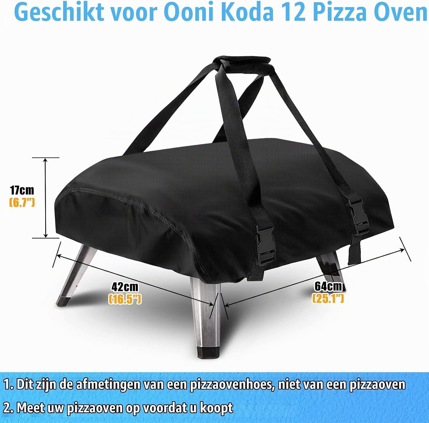 Draagtas voor Gas Pizza Oven, Geschikt voor Buitengebruik, Ideaal voor Ooni Koda 12 en Andere Modellen – foto 3