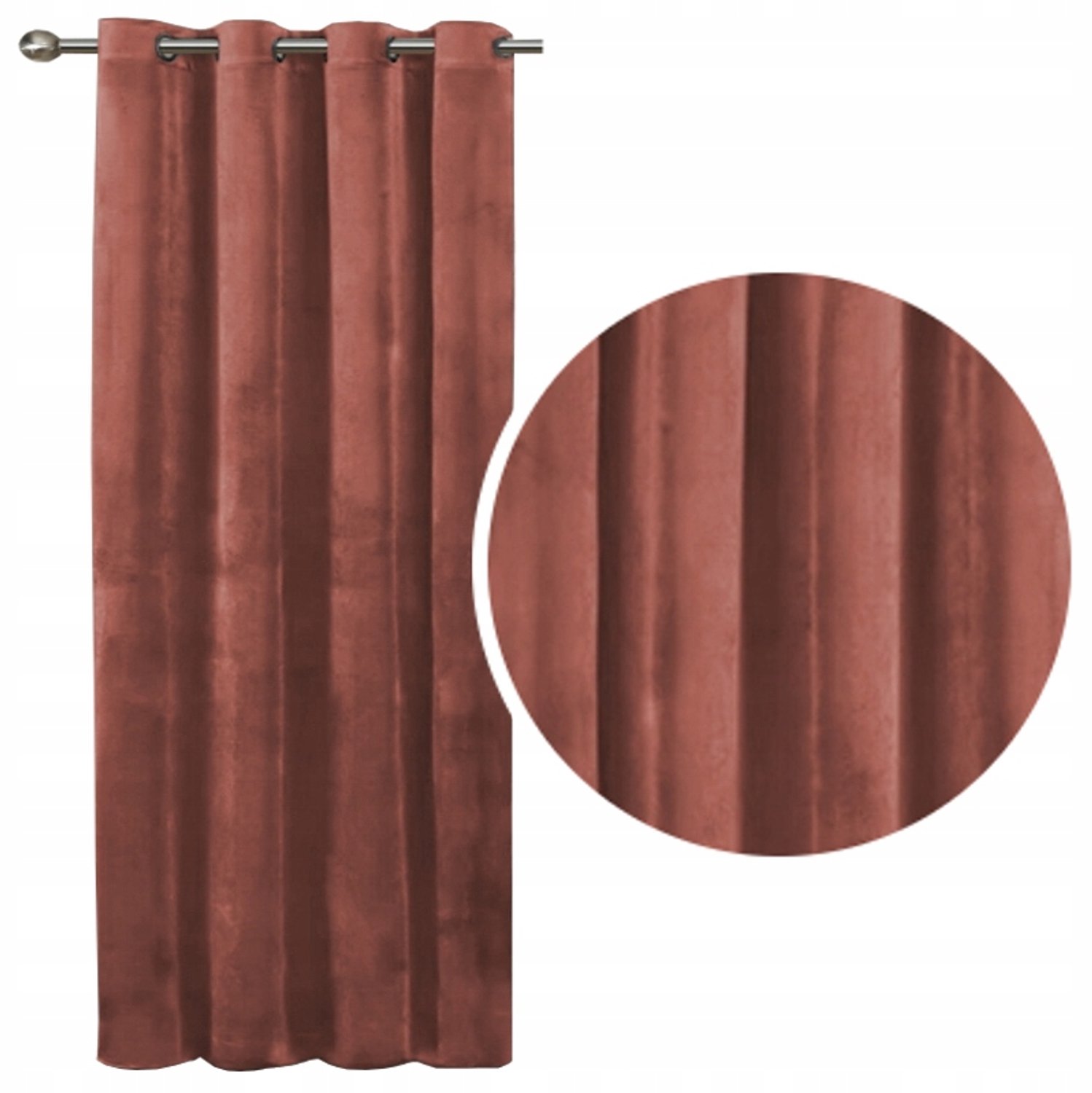 Velours Gordijn Imperial 140x250cm - Gedempt Roze - Verduisterend