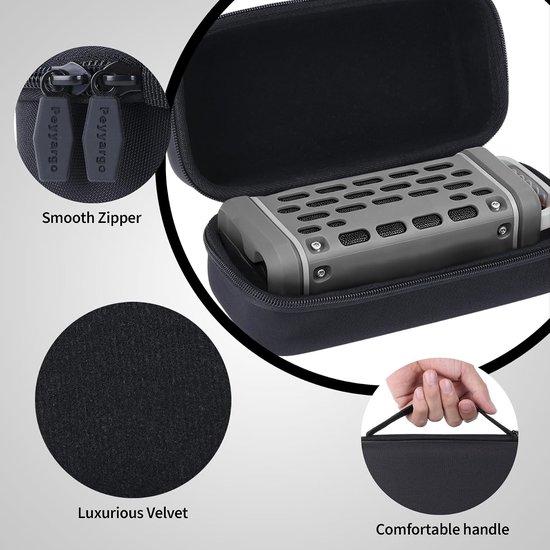 Harde Beschermhoes Compatibel met Turtlebox Ranger draagbare buitenspeaker (Zwart) — afbeelding 2