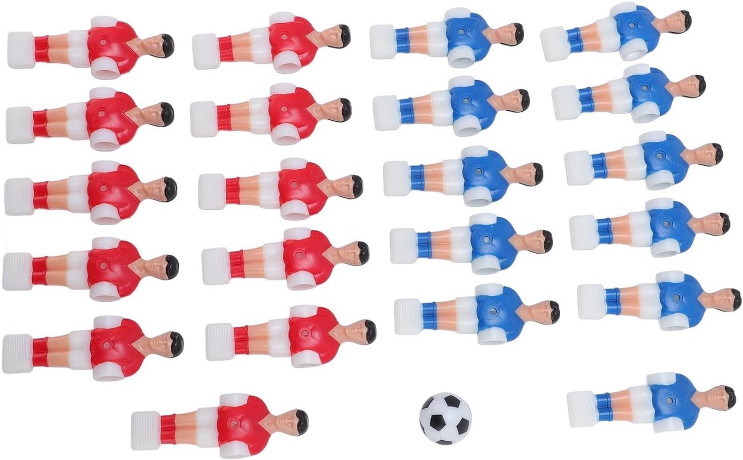 Complete Set van 11 Blauwe Tafelvoetballers met 32mm Voetbal - Ideale Accessoires voor Tafelvoetbaltafels en Spellen