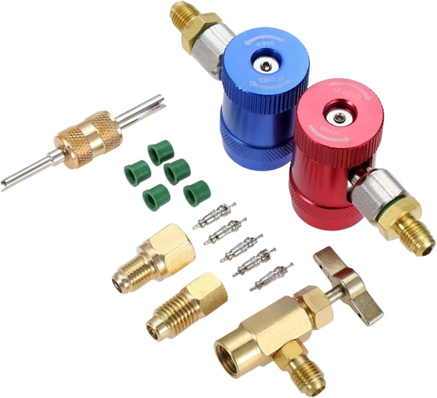 Générique Adapterset R1234YF snelkoppeling, verstelbaar, R1234YF