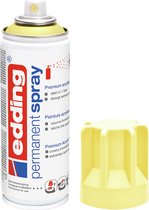 edding 5200 spuitverf in spuitbus - pastelgeel mat - 1 stuk - 200 ml verf - direct dekkend – 0,7-1 m2 oppervlak - acrylverf voor het lakken en versieren van glas, metaal, hout, keramiek, kunststof, canvas - permanent spray, verfspray