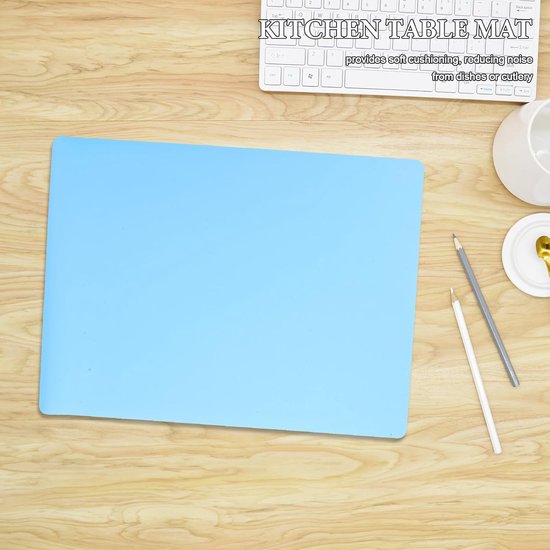 2 Stuks Hittebestendige Siliconen Placemat Waterdichte Flexibele Antislip Tafelmat voor Ouderen Geluidsdempende Isolatie Eenvoudig Schoon Te Maken voor Eettafels Verzorgingshuizen — afbeelding 4