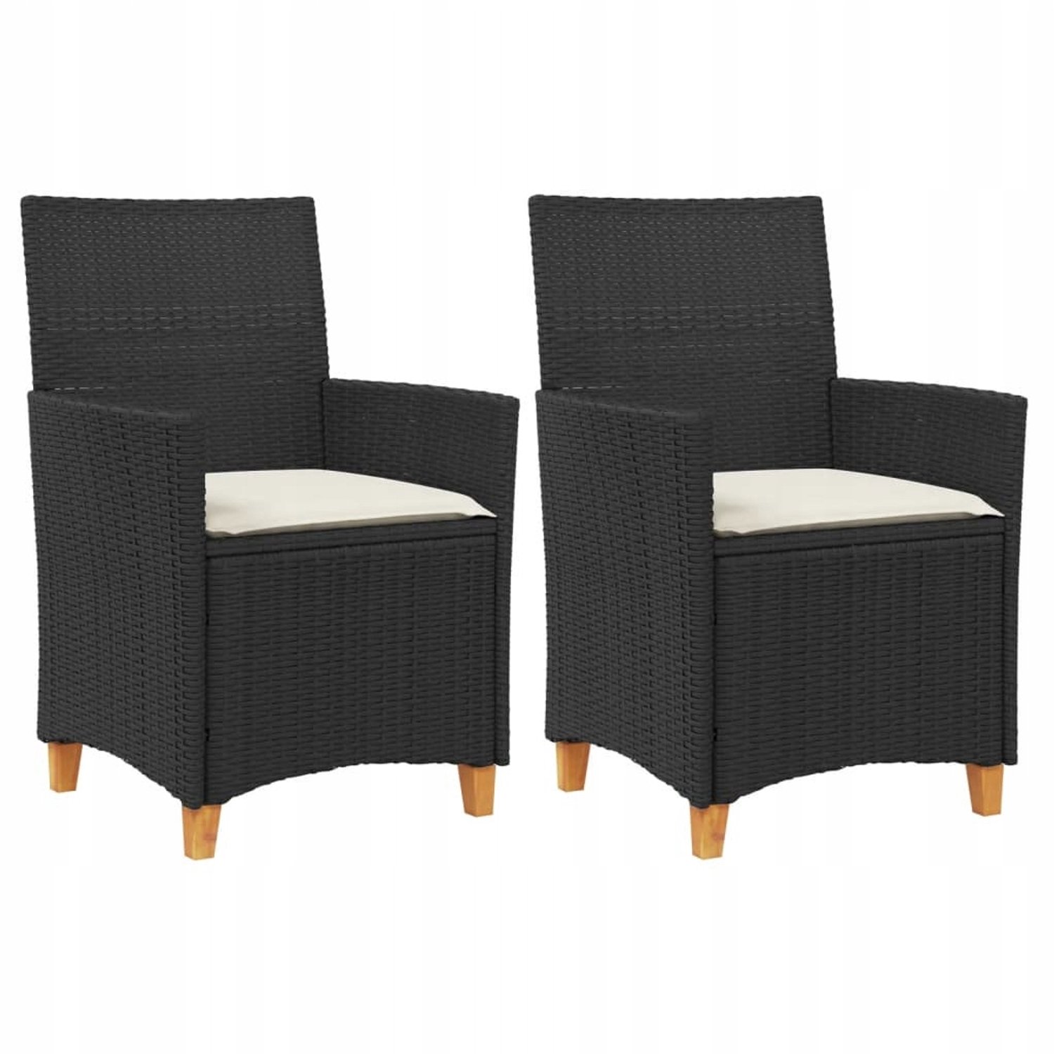 2x Tuinstoelen met Kussens - Rotan Stijl - Comfortabel en Weerbestendig