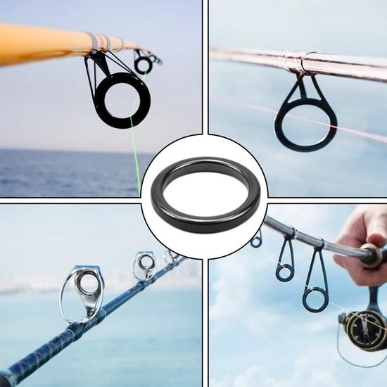 Vishengel Keramische Gidsen Ringen, 160 Stks 11 Maten Tip Reparatie Kit Hengel Oog Accessoires voor Zoutwater Zoetwater — afbeelding 2