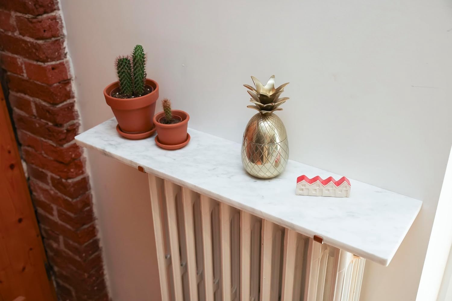 Radiatorplank, Carrara-marmer, naturel, 60 x 20 cm
