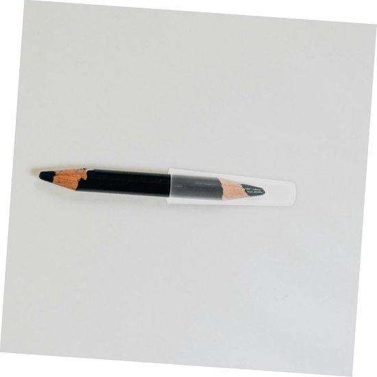 50 Stuks Transparante Plastic Potloodkappen met Precieze Pasvorm Beschermers voor Potloodpunten Wenkbrauwpotloden Draagbare Potloodverlengers voor School Kantoor Tekenen — afbeelding 3