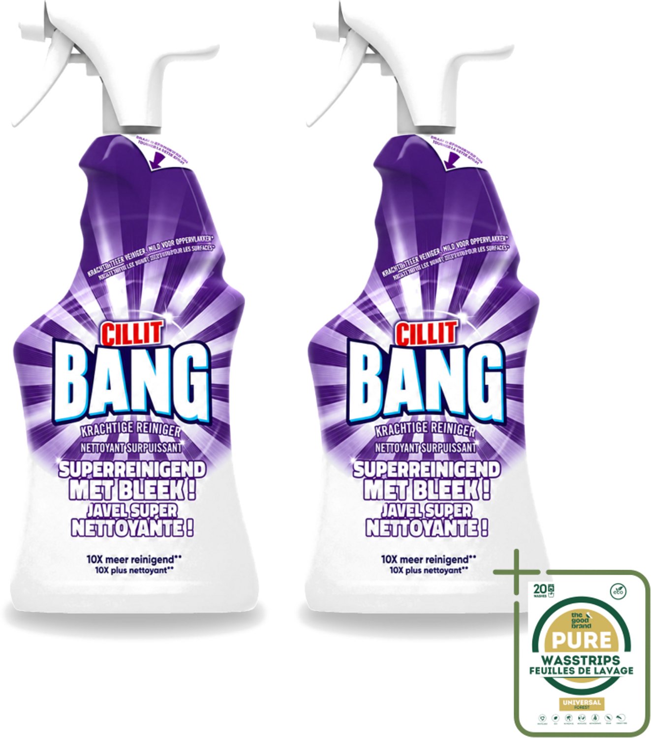2 x Cillit Bang - Bleek - Verwijdert Hardnekkig Vuil - Sterke Bleekwerking - 750 ml - Superreinigend - Bleek - Reiniging - Hygiëne - Vuil Verwijderen