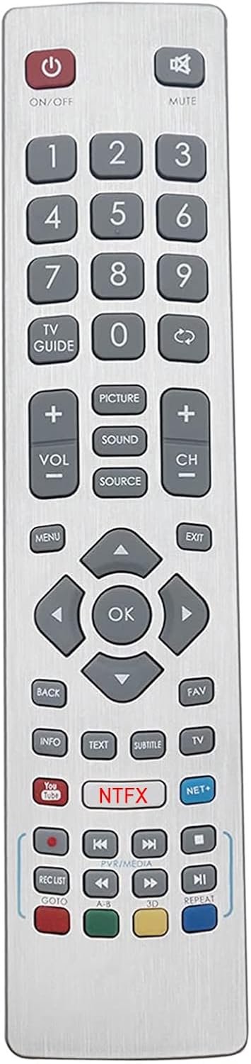 Afstandsbediening vervanging voor Sharp Aquos TV - DH-1710 - Compatible met diverse modellen - Eenvoudig in gebruik - ShopVlot