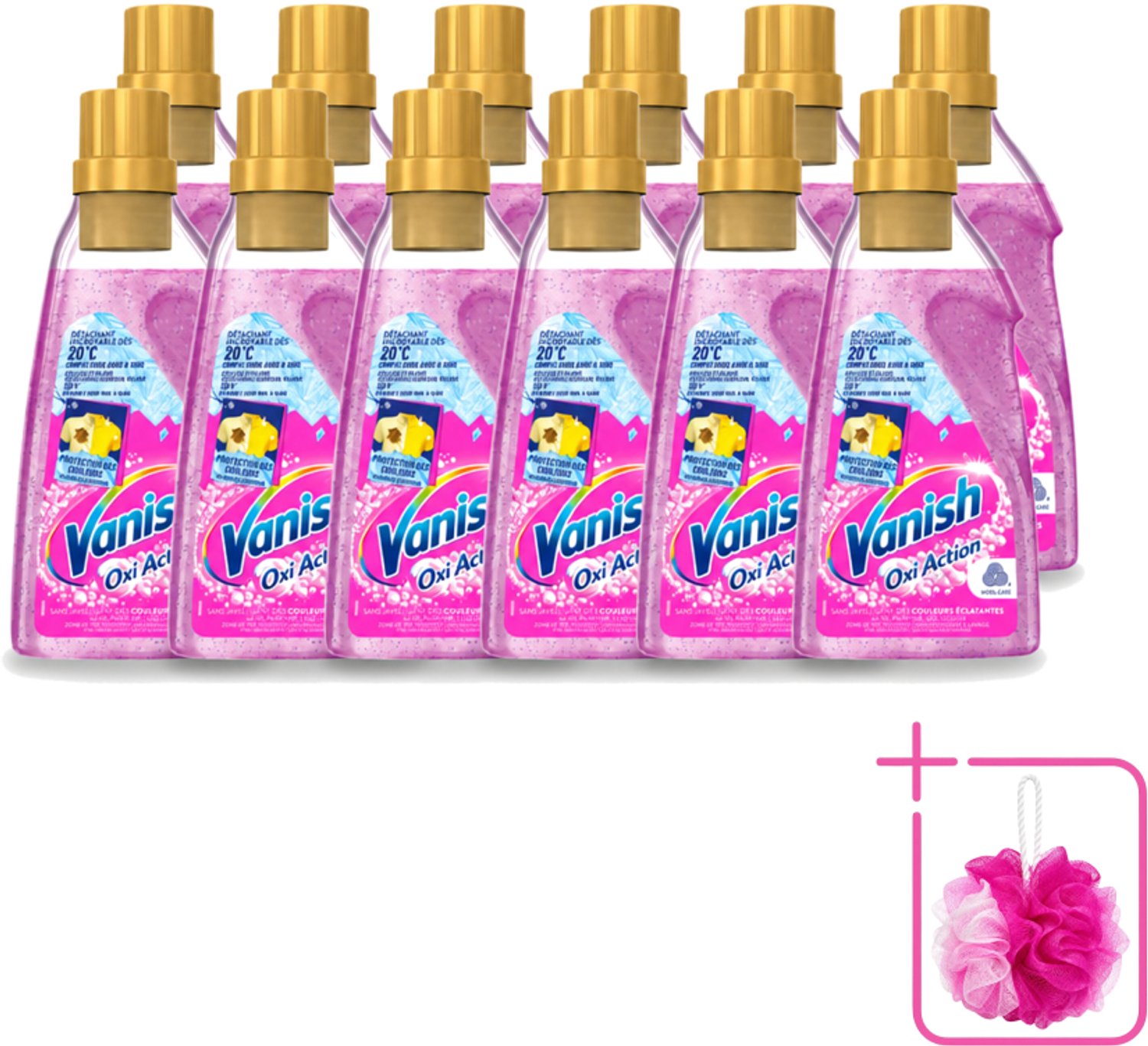 12 x Vanish – Wasbooster Gel – Oxi Action – 750 ml - Bulkverpakking - Wasbooster - Douchemop - Vlekverwijdering