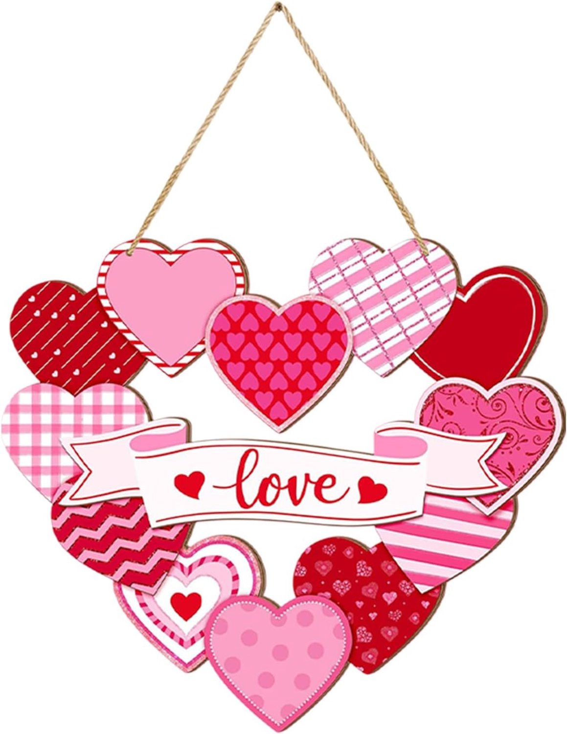 Valentijns Deurbord Houten Liefdeshart Voordeur Bord