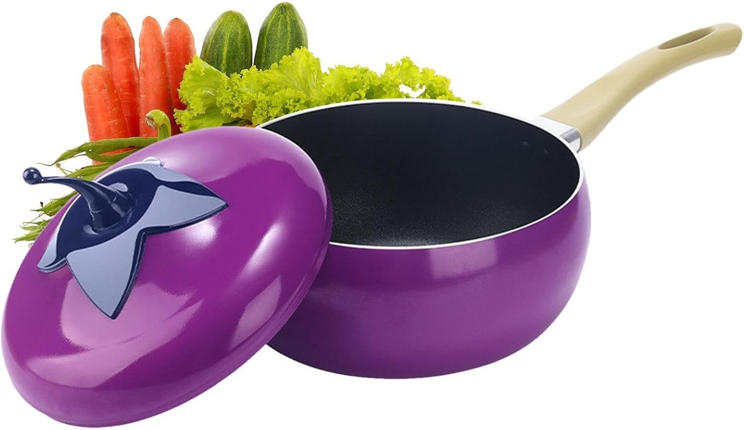 Sauspot Met Deksel Handig Multifunctioneel Antiaanbak Fruitvormig Ontwerp