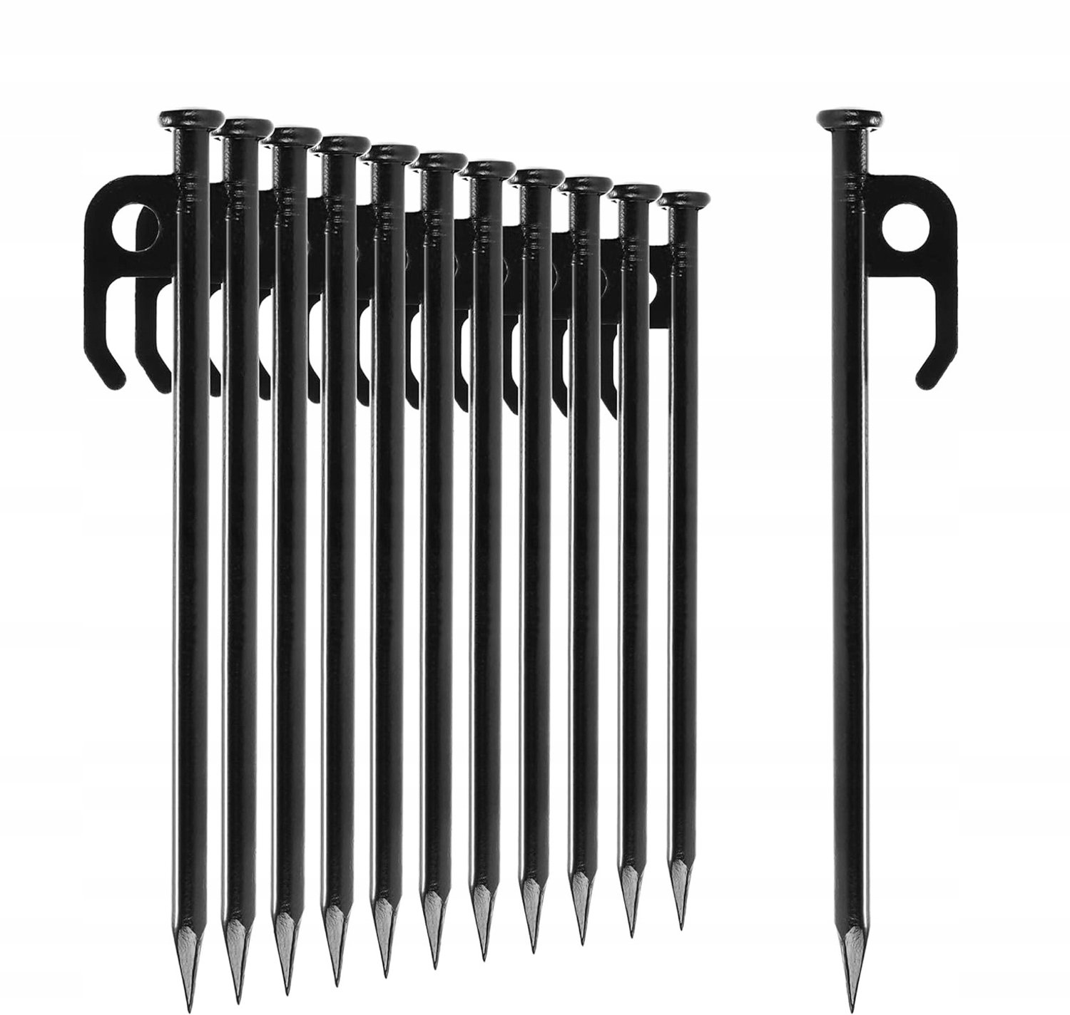 12x Sterke Stalen Tent Haringen 20cm - Merkloos Kampeer Accessoire