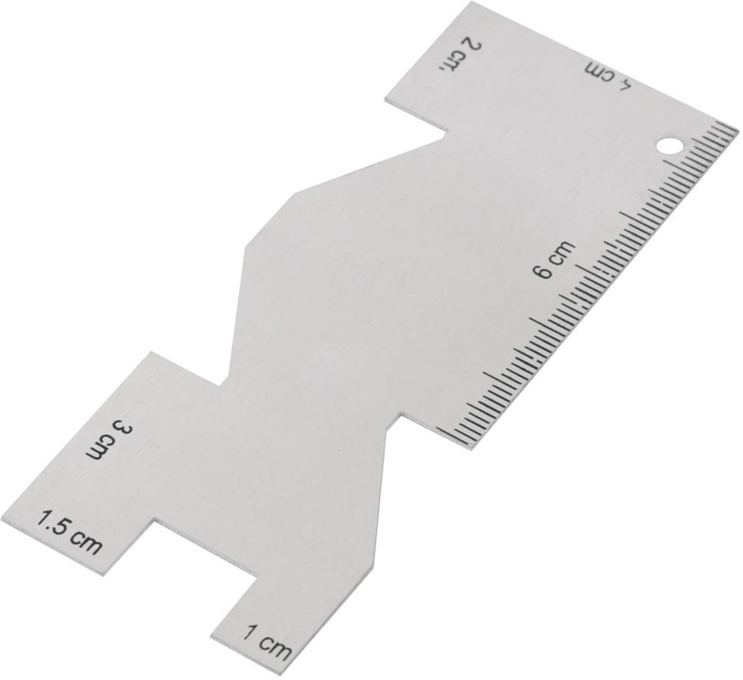 SnelShoppen - Puntimeter Metaal Naaien - 1Pcs Meetinstrument Quilten - Meetlat Naaigerei - Transparant Metaal - 10x4cm - Flexibel en Multifunctioneel