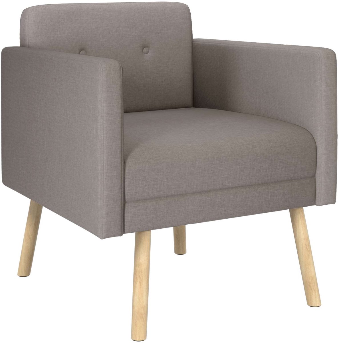 vidaXL Accentstoel - Taupe - Stof