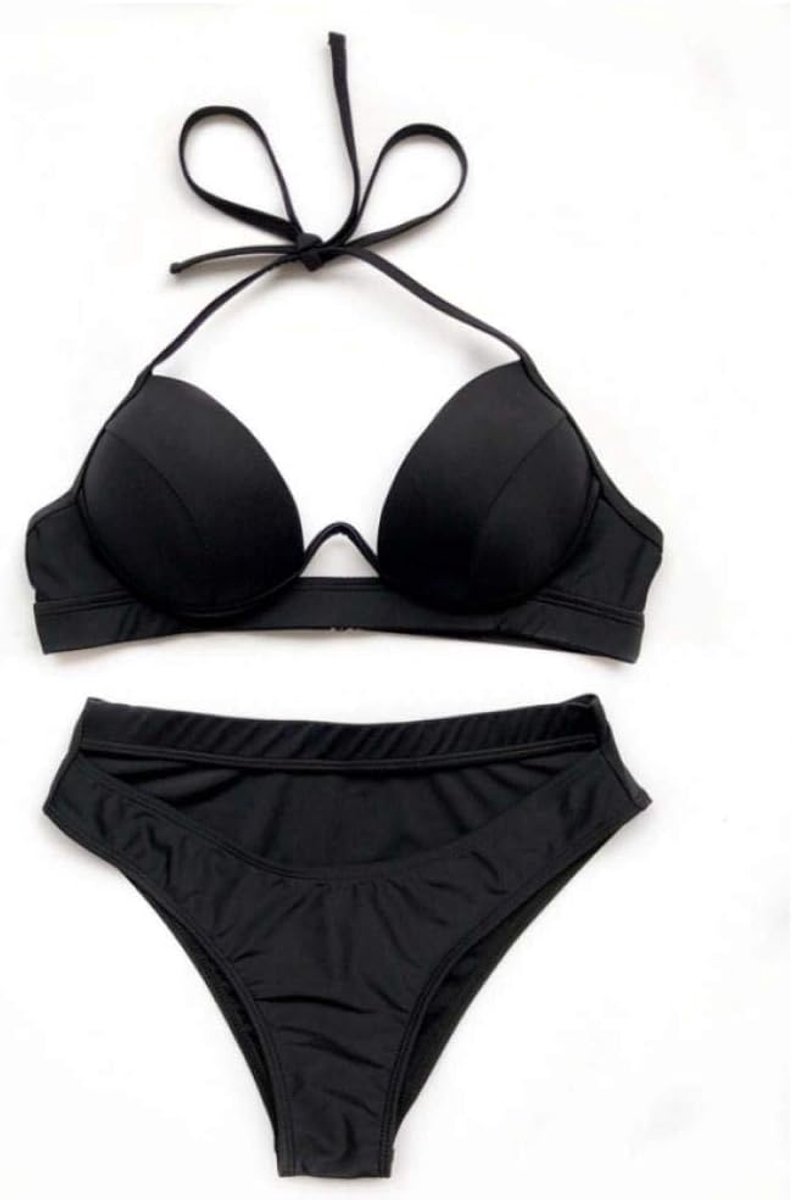 Dameskleding Sexy Vrouwelijke Badpak Hoge Taille Badmode Vrouwen Badmode Twee Stukken Bikini Effen Bader Badpak Swim Set