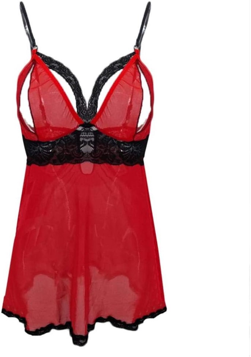 Kimono voor dames kanten robe transparant nachtkleding ochtendjas badjas lingeriesetLingerie Jurk Nachtkleding Set Sleepshirts Schouder Lace Sexy Nachthemd Dames
