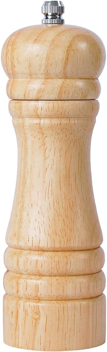 Pepermolen, Zoutmolen, Harde & Verstelbare Keramische Molen, Rubber hout, 16,5 cm Hoogte