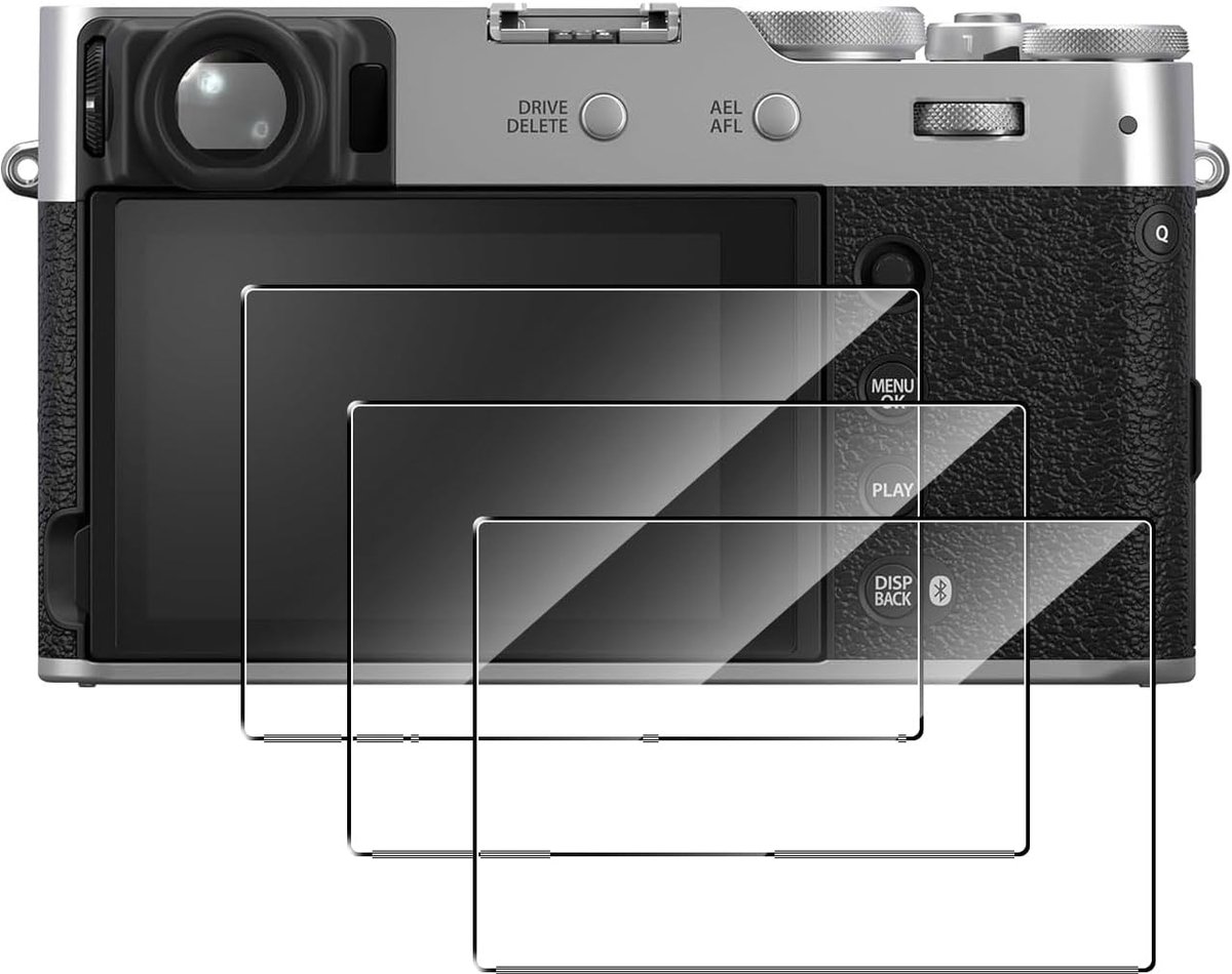 3 Pack Screen Protector voor Fujifilm X100VI/X100V/X-E4/X-T4 Gehard Glas Tablet Film Guard Cover-Echt Glas-One-Push Super Eenvoudige Installatie
