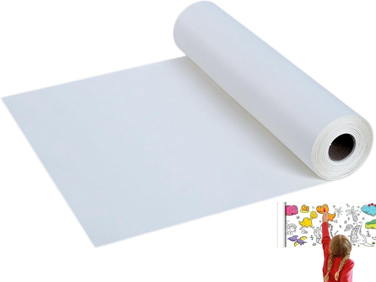 Tekenpapierrollen, wit tekenpapier voor kinderen, tekenpapierrollen voor kinderen