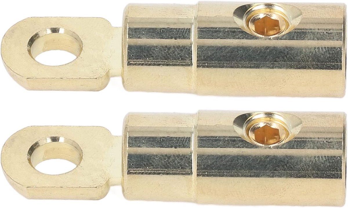 Ring Terminal Solderless Strakke Draad Montage Connector 2 STUKS Hoge Sterktegraad Batterij Kabel Uiteinden voor Geluid Modificatie: (4GA)
