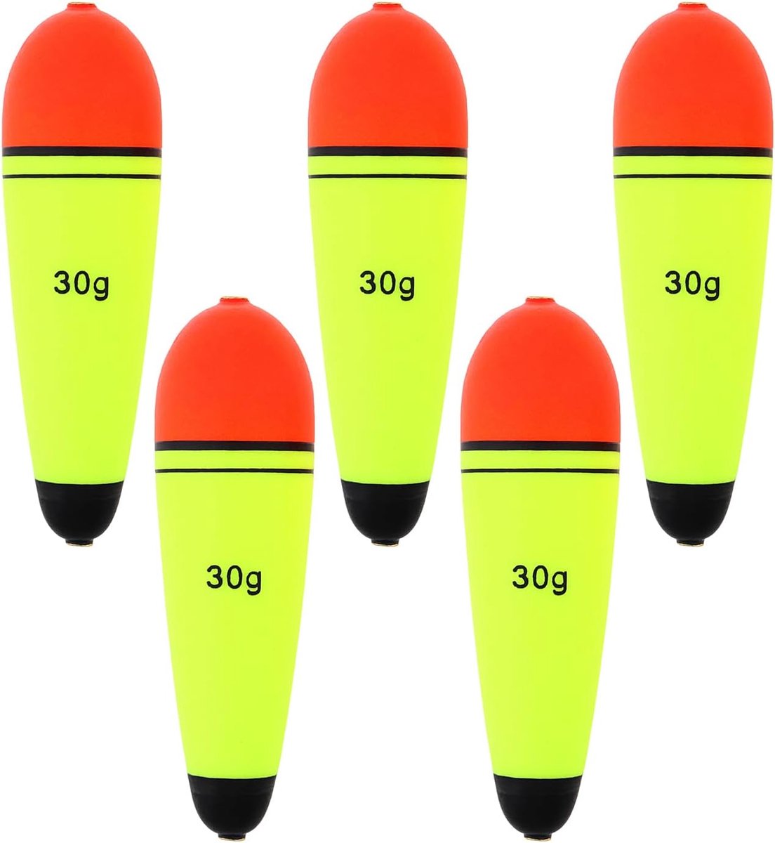 Drijft EVA-schuim dobbers, visdobbers slip bobbers, EVA-slider-bobbers visboei voor zoetwater en zout water (5 stuks 30 g)