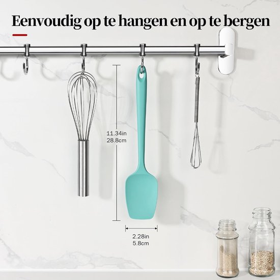 600ºc Hittebestendige Siliconen Lepelspatel 29cm, Hemelsblauw — afbeelding 2