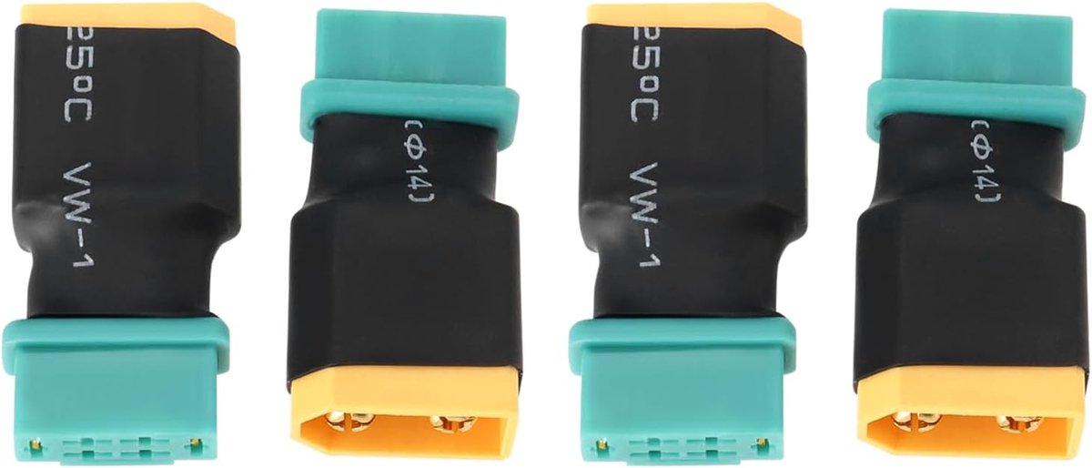 Adapterkabel XT60 naar MPX Female - 4-delige set - Goudgeplateerde connector - ShopVlot