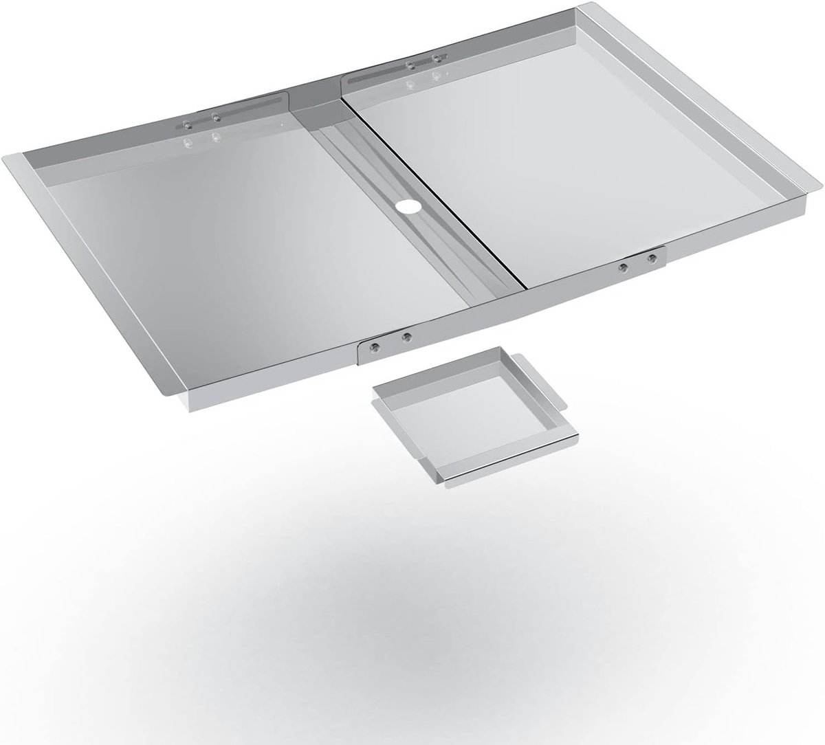 vetopvangbak gasgrill 61-76,2 cm - roestvrij staal - verstelbaar - eenvoudig schoonmaken - ShopVlot