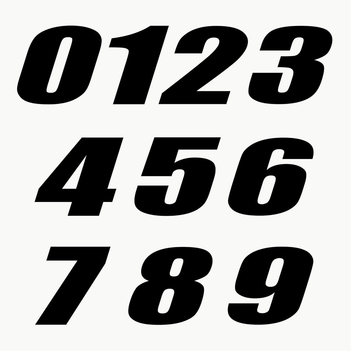 SnelShoppen - Autodomy Motocross Nummer Stickers Set van 2 | Weerbestendige Motocross Cijfers voor Motorfiets, Quad, ATV | Zwart Vinyl