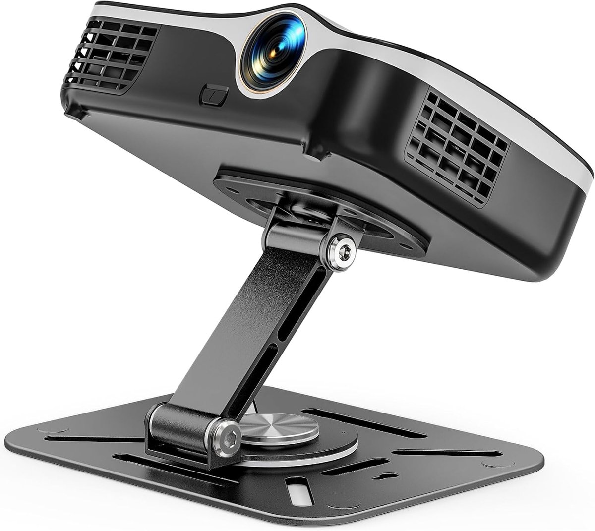 SnelShoppen - Bureauprojectorstandaard 360° Rotatie Projector Plafond Wandbevestiging met 1/4" Schroef voor Thuisbioscoop, Speelkamer en Kantoor