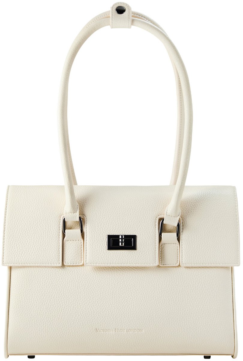 Victoria Hyde "Jolene Small" - Handtassen Dames - Schoudertas - Overslagtas - Laptoptas Dames - Multi Pocket bag - Dames Tas Shopper - 13 inch Laptoptas - Schoudertas - Schooltas - Geschikt voor Laptop & iPad - Wit