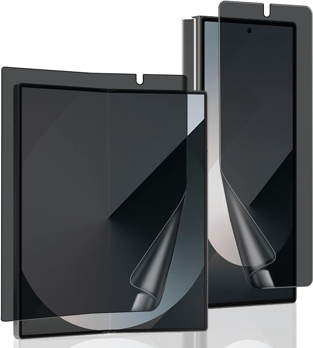 Privacy Displaybeschermfolie voor Samsung Galaxy Z Fold 6 [geen gehard glas] 1 stuk, krasbestendig, luchtbelvrij, anti-spy protector beschermfolie voor Samsung Galaxy Z Fold 6