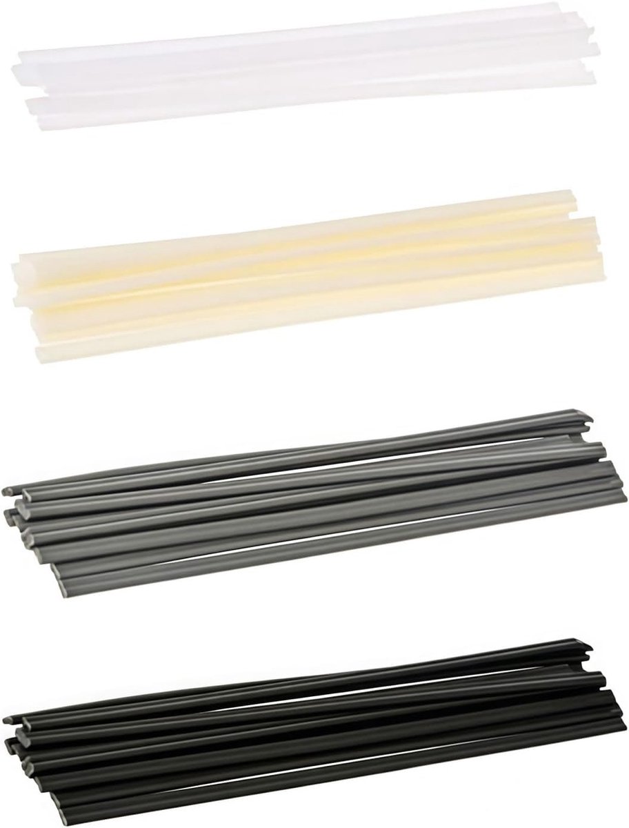 Lasstaven van kunststof, lasdraad, lasstangen van kunststof, lasstaven van kunststof, lasstaven, ABS, pvc, PE PP voor reparaties van kunststof lassen, heteluchtpistool (40 stuks)