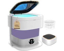 LIROPAU Portable Mini Washing Machine 15L, Camping Washing Machine Mini with Spin-Out - ShopVlot