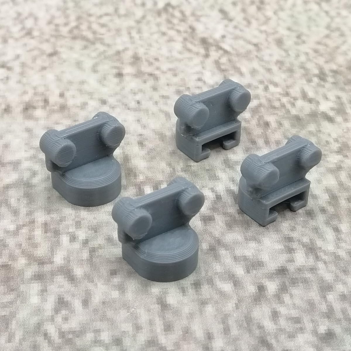 Replacement glider roll 4 pieces grey compatible with IKEA KVARTAL - ShopVlot