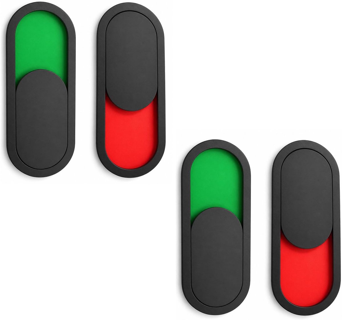 Deurbezettingsindicator 4 stuks - zelfklevend - rood groene indicator - ideaal voor toilet en kantoor - ShopVlot