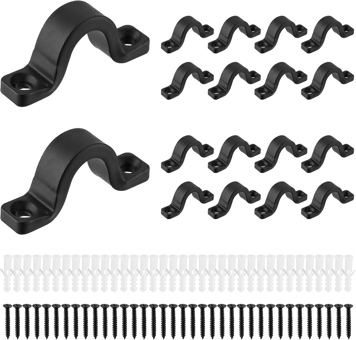 18 Pcs Ceiling Hooks, U Shaped Rings, Eye Plate Ceiling Hook Heavy Duty Bracket, Heavy Duty Hook Ceiling for String - ShopVlot