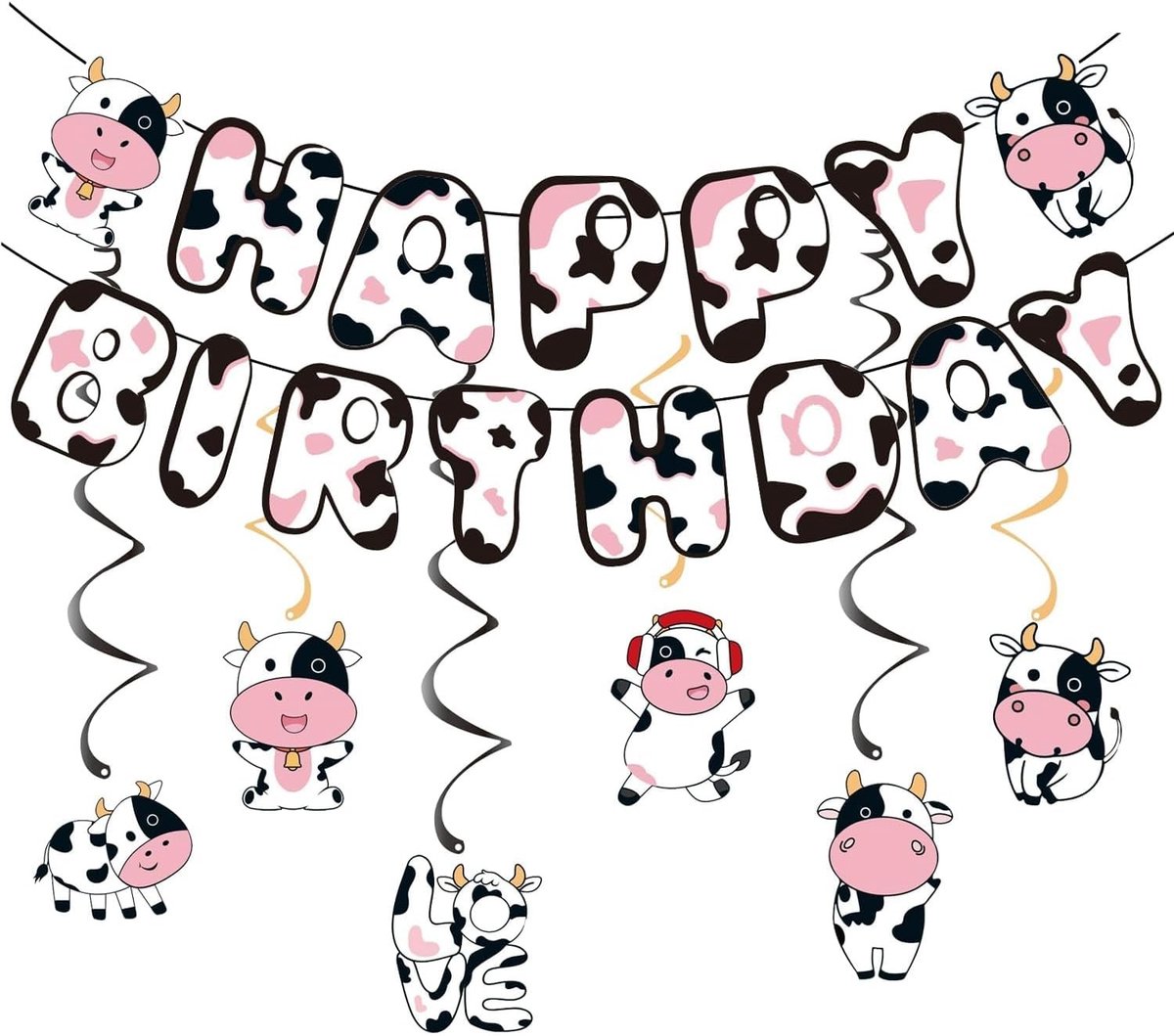 Gelukkige Verjaardag Slingers voor Kinderen - Boerderijthema Versiering met Dieren en Banner voor Jongens en Meisjes