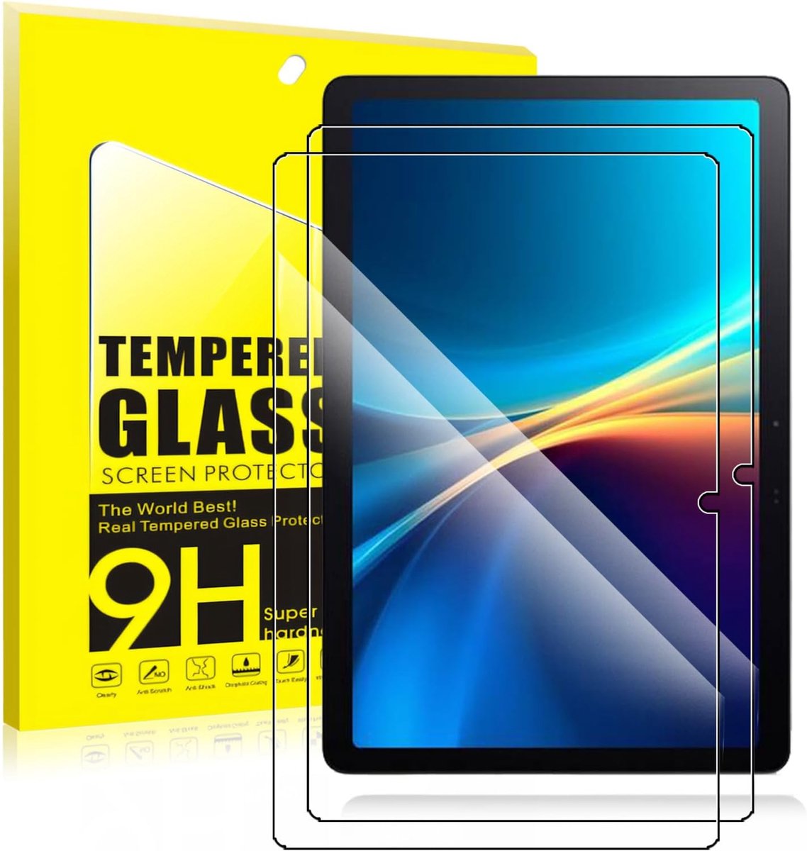Displaybeschermfolie van gehard glas voor Acer Iconia Tab V11 11-inch tablet, hardheid 9H, krasbestendig, oliebestendig en vingerafdrukbestendig, 2 stuks