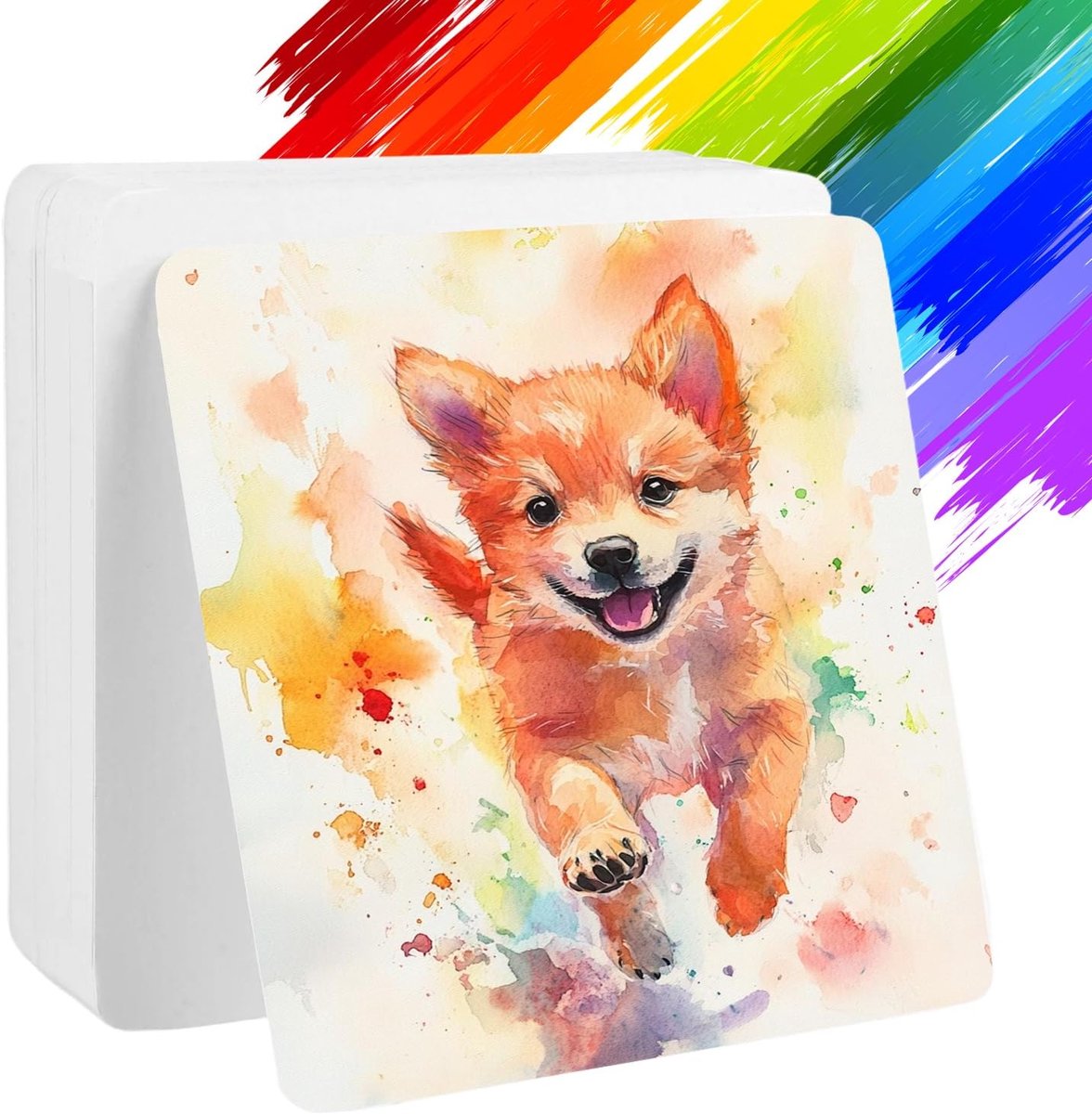 Aquarelpapier,12×12cm Verdikt 300 g Blanco Aquarelpapier