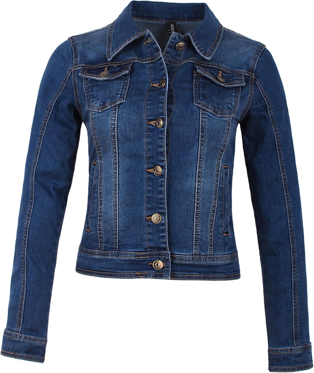 Dames spijkerjasje denim jack met stretch
