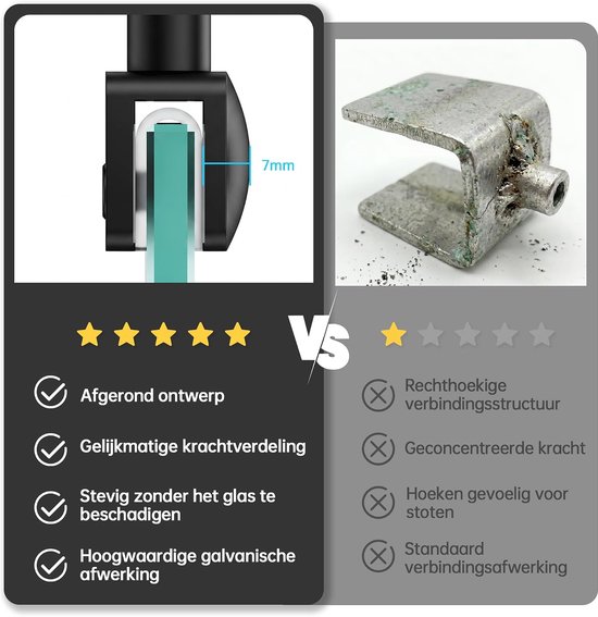 Stabilisatiestang verstelbaar 401-701 mm, mat zwart — afbeelding 4